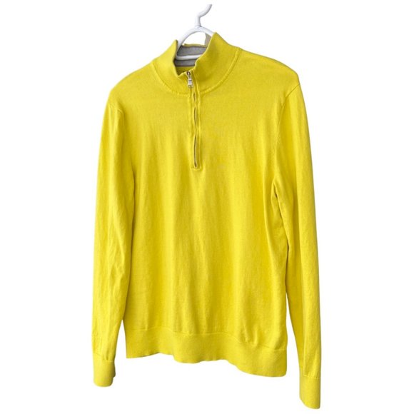 🌸 4/$30🌸 Banana Republic Pima Cotton Cashmere Half-Zip Sweater - Picture 4 of 11